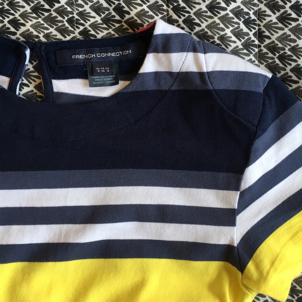 French Connection Striped Mini Dress - US Size 4 - Picture 3 of 6